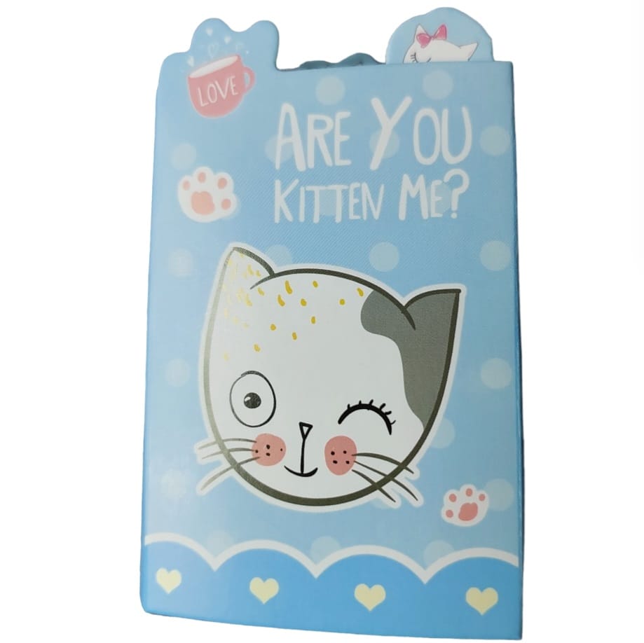 Mini cartela post it gatos com 6 partes 